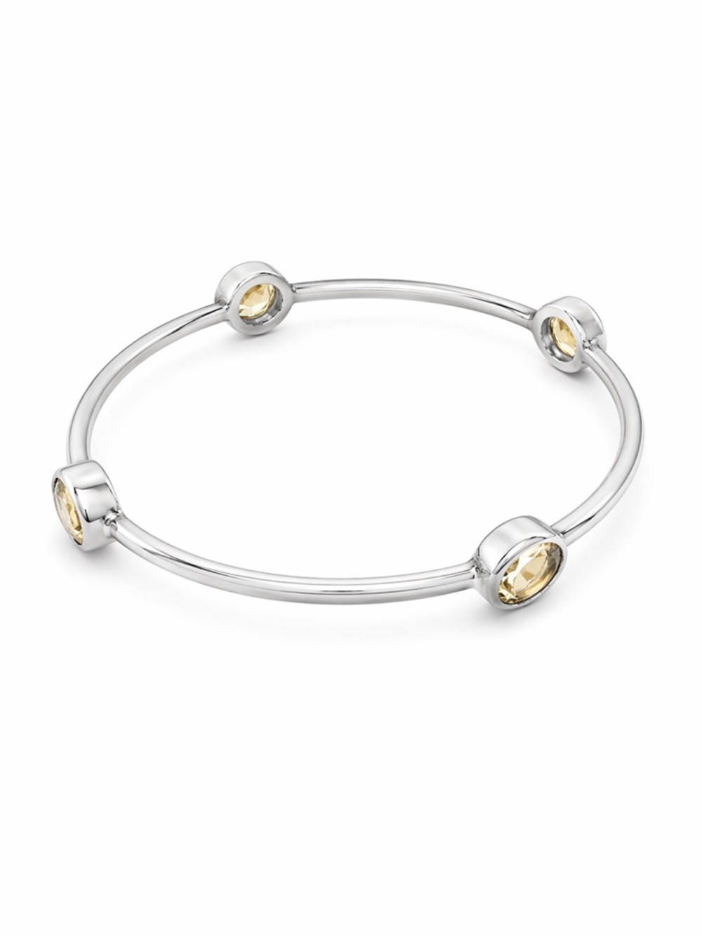 Sterling Silver Citrine Bangle Bracelet New